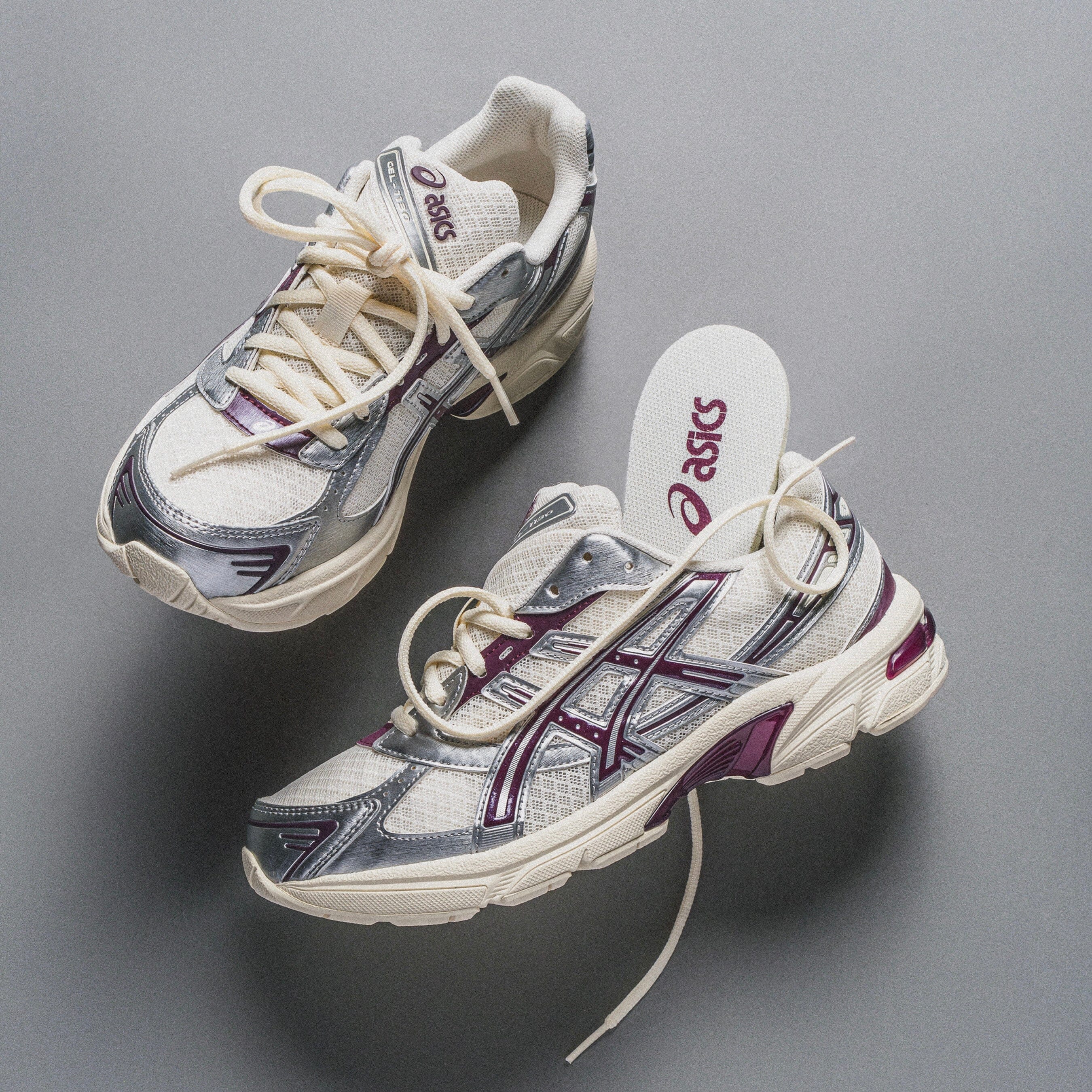 うめ MENS ASICS | Gel-1130 (Cream/Beniimo Burgundy) – Nouveau